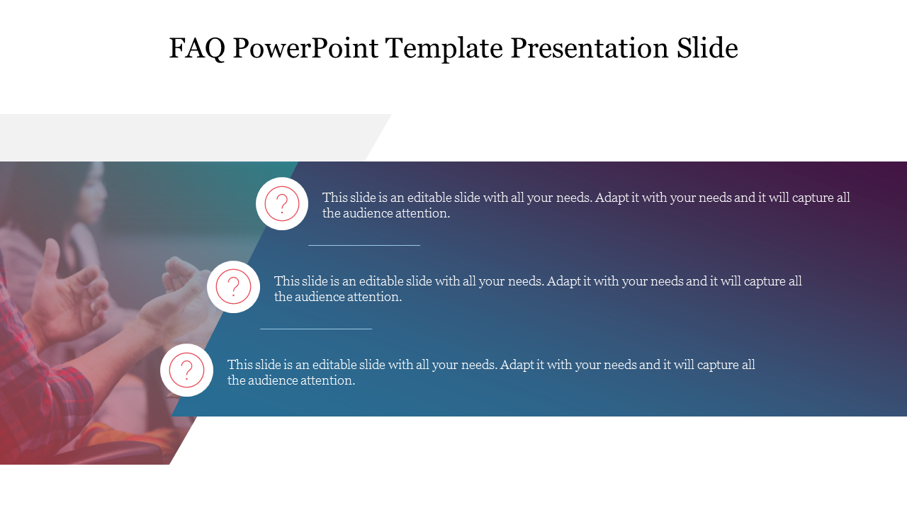 FAQ PowerPoint Template Presentation Slide